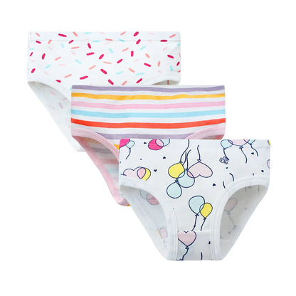 Girls Panties 3pcs Per Pack Cotton Student Kids Underwear Teen Panties Young Puberty Girls Underpant KF300