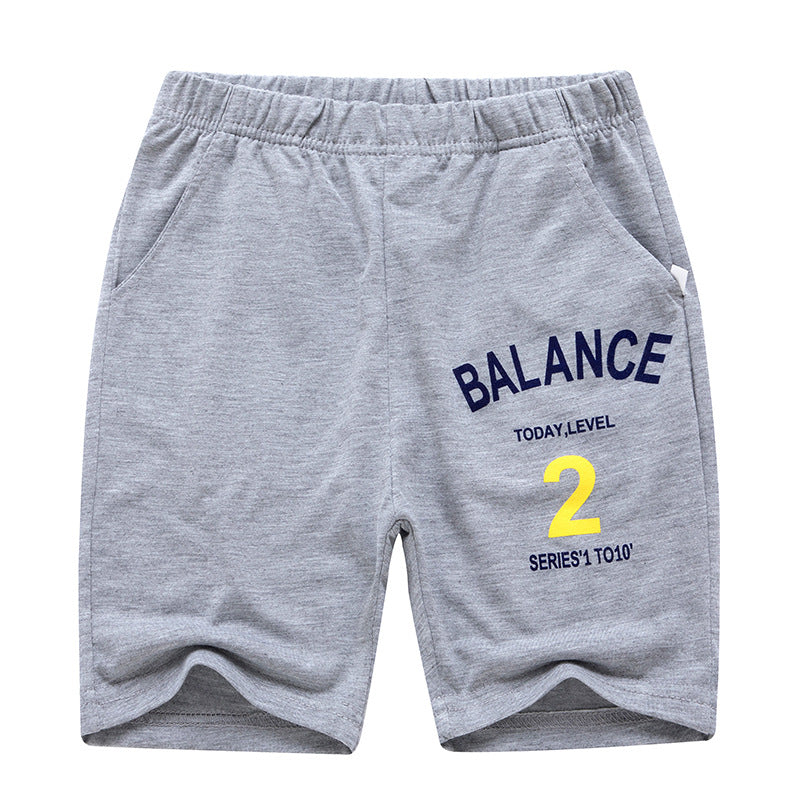 Big Kids Summer Shorts 5-12Years Children Letter Casual Cotton Toddler Boy Pants Classic Gray School Student Boys Sweatpants