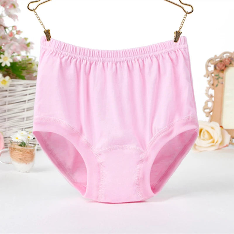 Women Cotton Panties Underwear for Middle-aged And Elderly Comfortable High Waist Mother Grandmother Brief Underpants