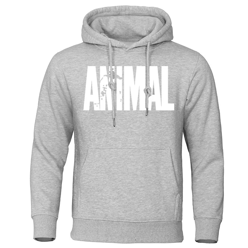 Men's Hoodies ANIMAL Print Sportswear Sweatshirts 2023 Autumn Winter Cotton Top Fashion Quality Male Clothing Casual Pullover