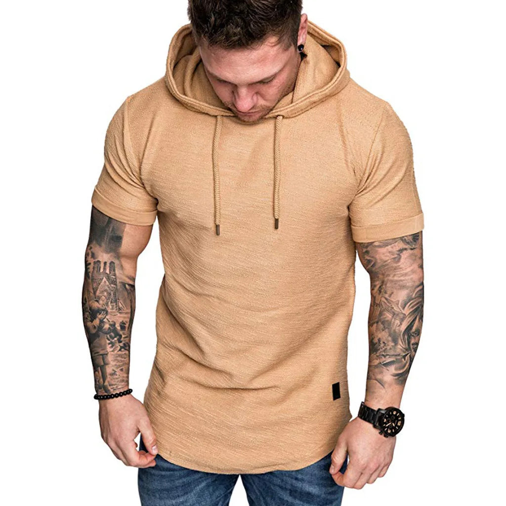 MRMT 2024 Brand New Mens Hoodies Sweatshirts Short Sleeve Men Hoodies Sweatshirt Casual Solid Color Man hoody For Male Hooded