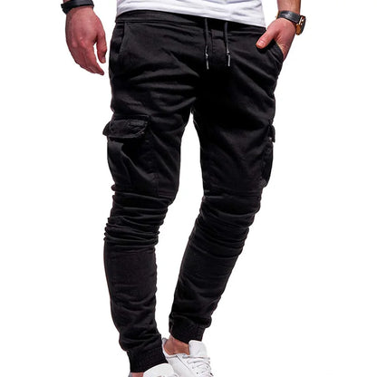 Men's Pants Multi-Pockets Joggers Men Sweatpants 2021 New Casual Solid Cargo Pants Men Oversize Streetwear Pants Men Trousers