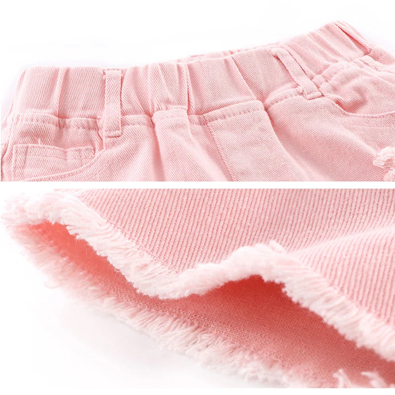 Kids Girl Summer Pants 3-9 Years Children Casual Candy Color Cotton Short Pants