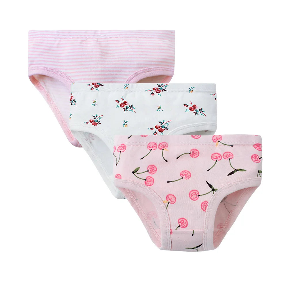 Girls Panties 3pcs Per Pack Cotton Student Kids Underwear Teen Panties Young Puberty Girls Underpant KF300