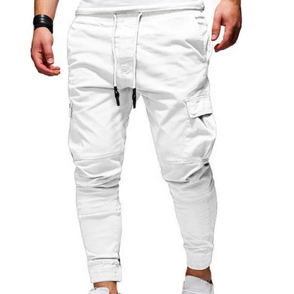 Men's Pants Multi-Pockets Joggers Men Sweatpants 2021 New Casual Solid Cargo Pants Men Oversize Streetwear Pants Men Trousers