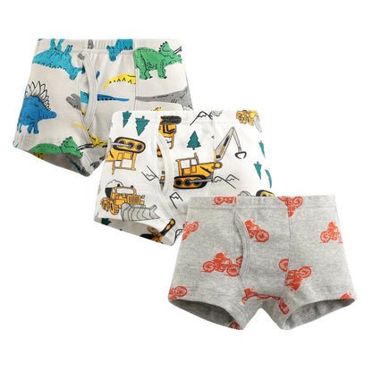 Sale New High Quality Boys Boxer Shorts Panties Kids children dinosaur car underwear 2-10years Old 3pcs/lot students