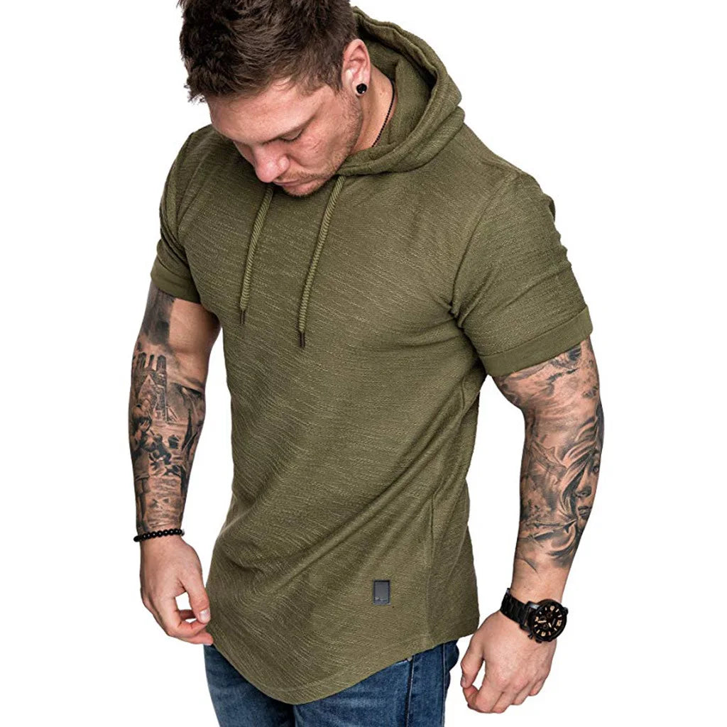 MRMT 2024 Brand New Mens Hoodies Sweatshirts Short Sleeve Men Hoodies Sweatshirt Casual Solid Color Man hoody For Male Hooded