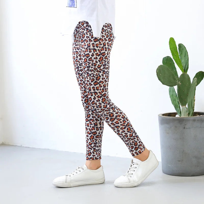 Girls' leggings Spring And Autumn Thin Children's Stretch Printed Pants Korean Children's Pants Summer Clothes