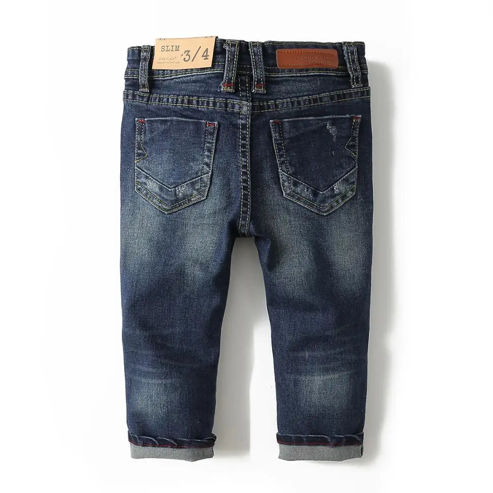 Chumhey 0-8T Top Quality Spring Kids Jeans Children Pants Baby Boys Girls Denim Trousers Infant Clothing broken hole Clothes