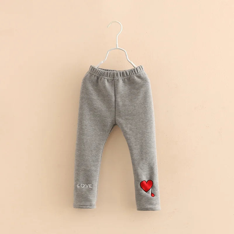 2023 Winter Warm 2 3 4 6 8 10 Years Children Cute Princess Clothing Kids Child Baby Girls Winter Plus Velvet Thickening Leggings