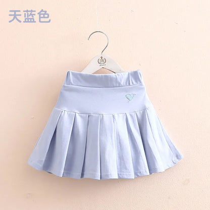 2024 Summer Fashion 3 4 6 8 9 10 12 Years Cotton School Children Clothing Dance Training For Lovey Baby Girls Skirt With Shorts