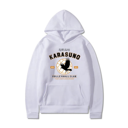 Men''s Hoodies  Cartoon Haikyuu Funny Japanese Anime Streetwear Harajuku Karasuno Fly High Graphic Sweatshirts Men Women Hoodie