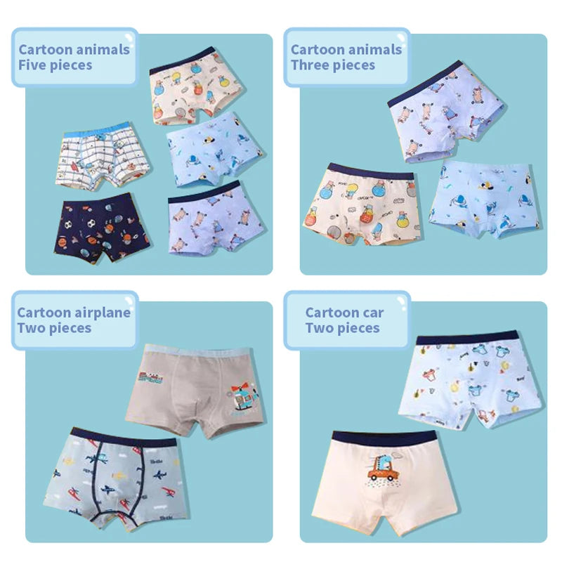 Cotton Kid Boy Underwear Soft Toddler Cartoon Shorts Panties Toddler Briefs for Infant Children Girl Teen Underpant 2 -15 Years