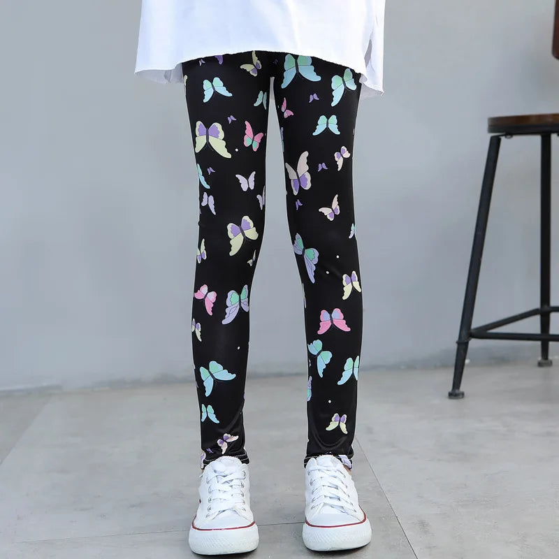 Girls' leggings Spring And Autumn Thin Children's Stretch Printed Pants Korean Children's Pants Summer Clothes