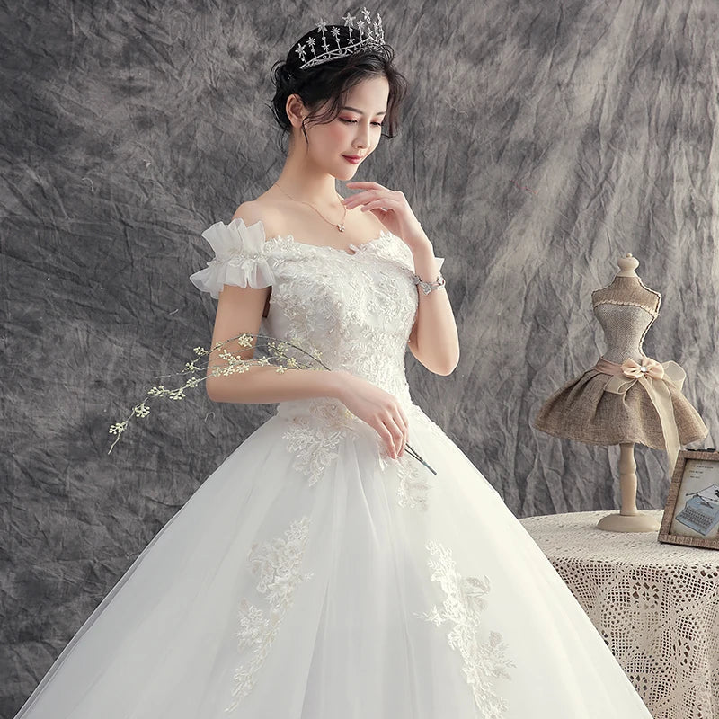 Wedding Dresses Bride Dream Plus Size Lace Up Wedding Dress Ball Gowns Bridal Embroidery Dresses