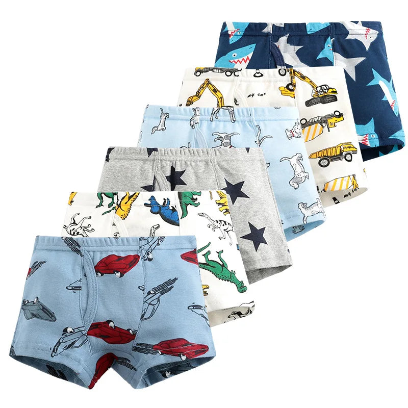 Sale New High Quality Boys Boxer Shorts Panties Kids children dinosaur car underwear 2-10years Old 3pcs/lot students