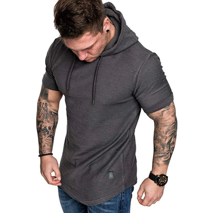 MRMT 2024 Brand New Mens Hoodies Sweatshirts Short Sleeve Men Hoodies Sweatshirt Casual Solid Color Man hoody For Male Hooded