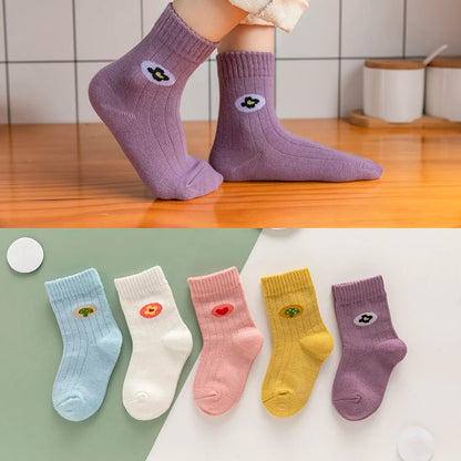 5Pairs/lot  Baby Socks Autumn Winter Warm Cotton Kids Socks Cute Girls Cartoon Animal Boys Infant Socks Baby Clothes Accessories