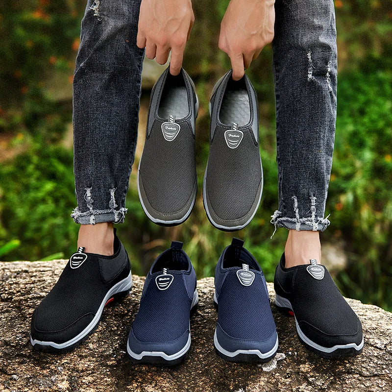 Summer Breathable Casual Shoes Men Loafers Shoes Soft Comfortable Outdoor Flat Lazy Shoes for Male Walking Shoes Chaussure Homme