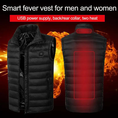 Aiweti Men winter USB Electric Heating Vest Jacket Clothing Skiing Winter Warm Heated Pad Winter USB interface warm vest