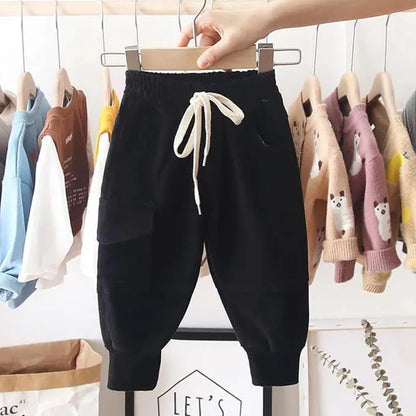 New Cotton Cargo Pants For 2-6 Years Old Solid Boys Casual Sport Pants Enfant Garcon Kids Children Trousers