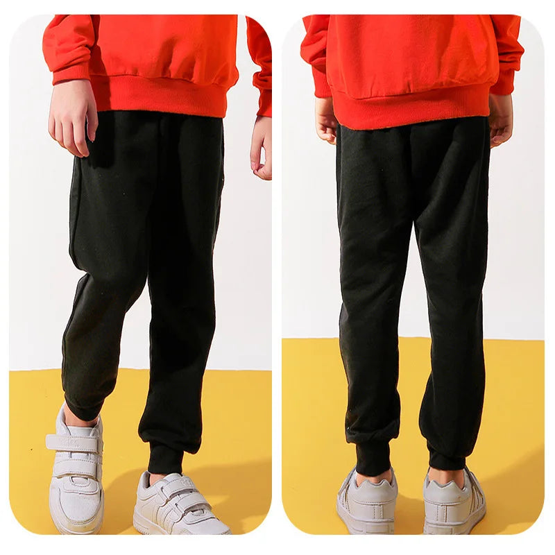 Retail Child Pants For Boys Girls Casual Trousers 2-12Y Spring Teenage Elastic Waist Soft Clothes Unisex Kids Fashion Sweatpants