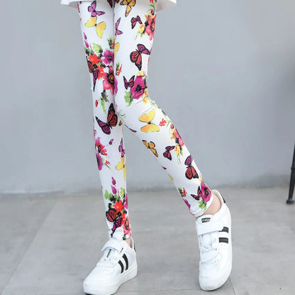 Girls' leggings Spring And Autumn Thin Children's Stretch Printed Pants Korean Children's Pants Summer Clothes