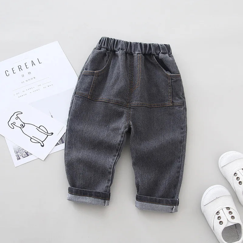 Jchao brand Boy Girls Trousers Skinny Jeans Elastic Waist Pants 0-6 Years Kids Boys Denim Clothing Clothes Sports Bottoms