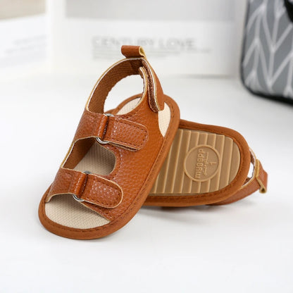 Baywell Summer Newborn Unisex Baby Sandal Girls Boys Shoe Soft Bottom Anti-slip First Walkers PU Shoes Breathable Toddler Sandal