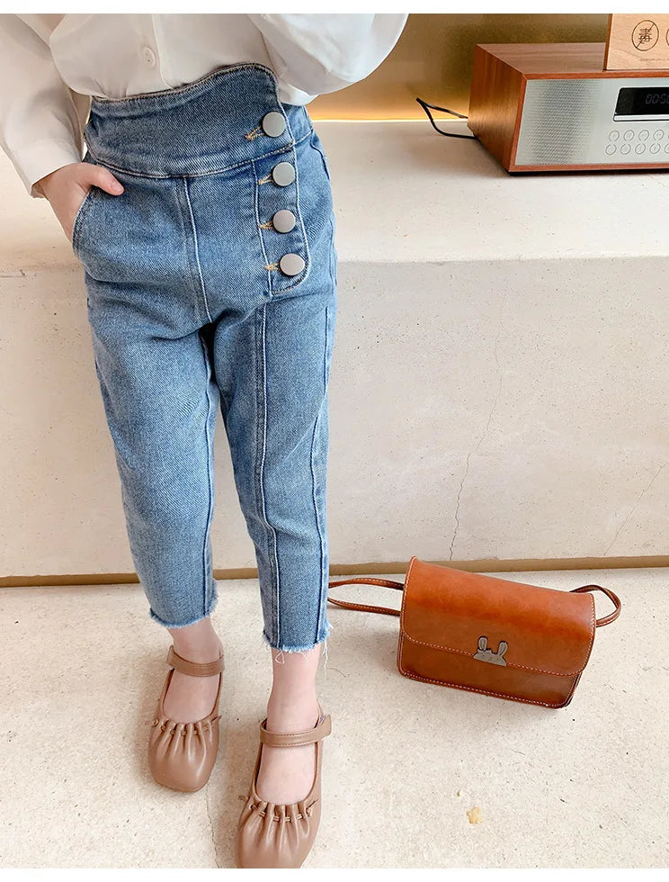 Spring New Arrival Girls Fashion Denim Pants Kids Jeans Trousers  Kids Jeans Girls