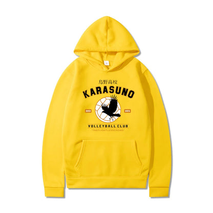 Men''s Hoodies  Cartoon Haikyuu Funny Japanese Anime Streetwear Harajuku Karasuno Fly High Graphic Sweatshirts Men Women Hoodie