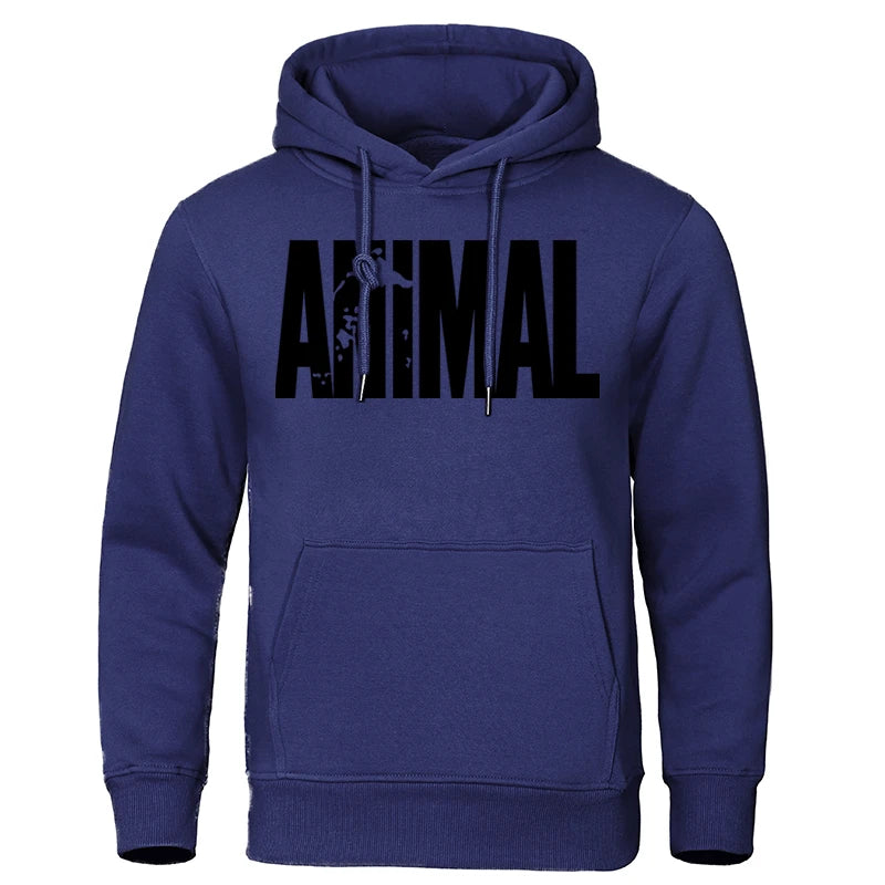 Men's Hoodies ANIMAL Print Sportswear Sweatshirts 2023 Autumn Winter Cotton Top Fashion Quality Male Clothing Casual Pullover