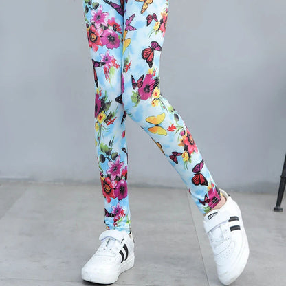 Girls' leggings Spring And Autumn Thin Children's Stretch Printed Pants Korean Children's Pants Summer Clothes