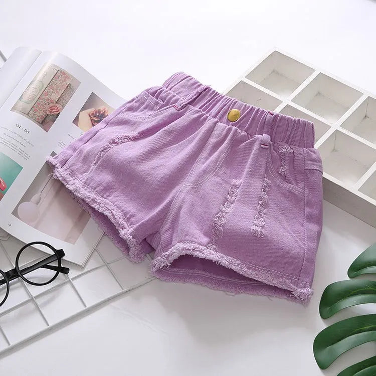 100-150 Cm Summer Girls Casual Shorts Baby Kids Children Wear