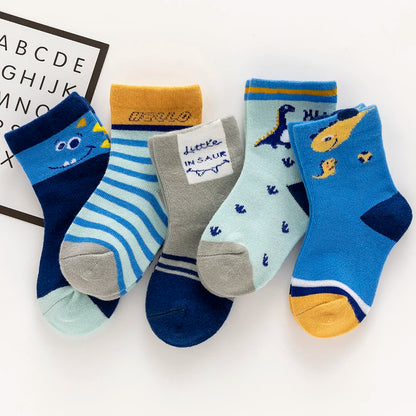 5Pairs/lot  Baby Socks Autumn Winter Warm Cotton Kids Socks Cute Girls Cartoon Animal Boys Infant Socks Baby Clothes Accessories