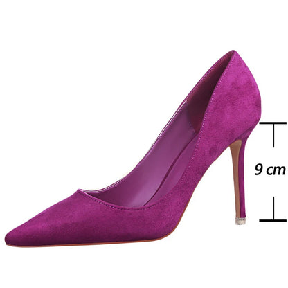 BIGTREE Shoes Woman Pumps Suede Women Shoes Pumps Stiletto High Heels Fashion Office Shoes Female Heeled Shoes Plus Size 42 43