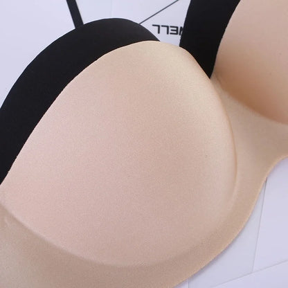 Womens Tube Tops Invisible Strapless Bra Underwear Sexy Solid Seamless Push Up Bra Wireless Mold Cup Bralette Lingerie