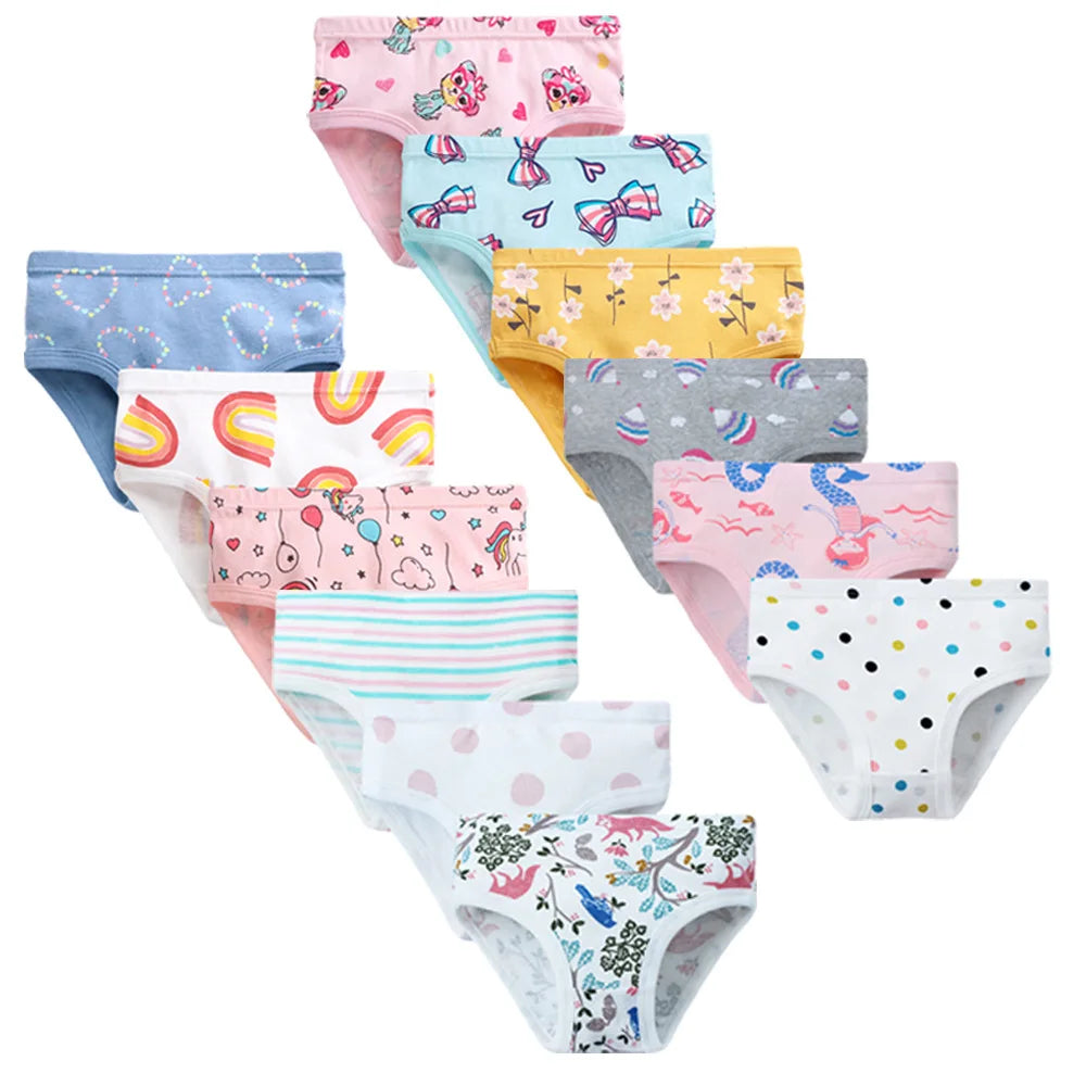 Girls Panties 3pcs Per Pack Cotton Student Kids Underwear Teen Panties Young Puberty Girls Underpant KF300