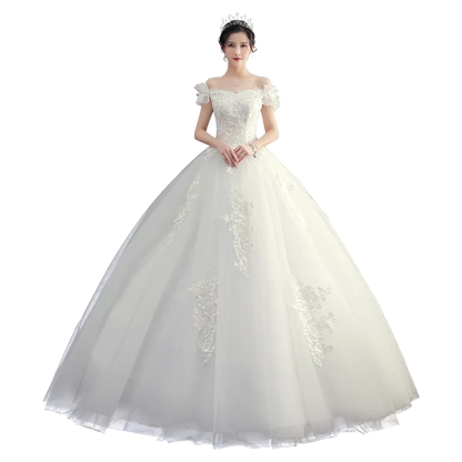 Wedding Dresses Bride Dream Plus Size Lace Up Wedding Dress Ball Gowns Bridal Embroidery Dresses