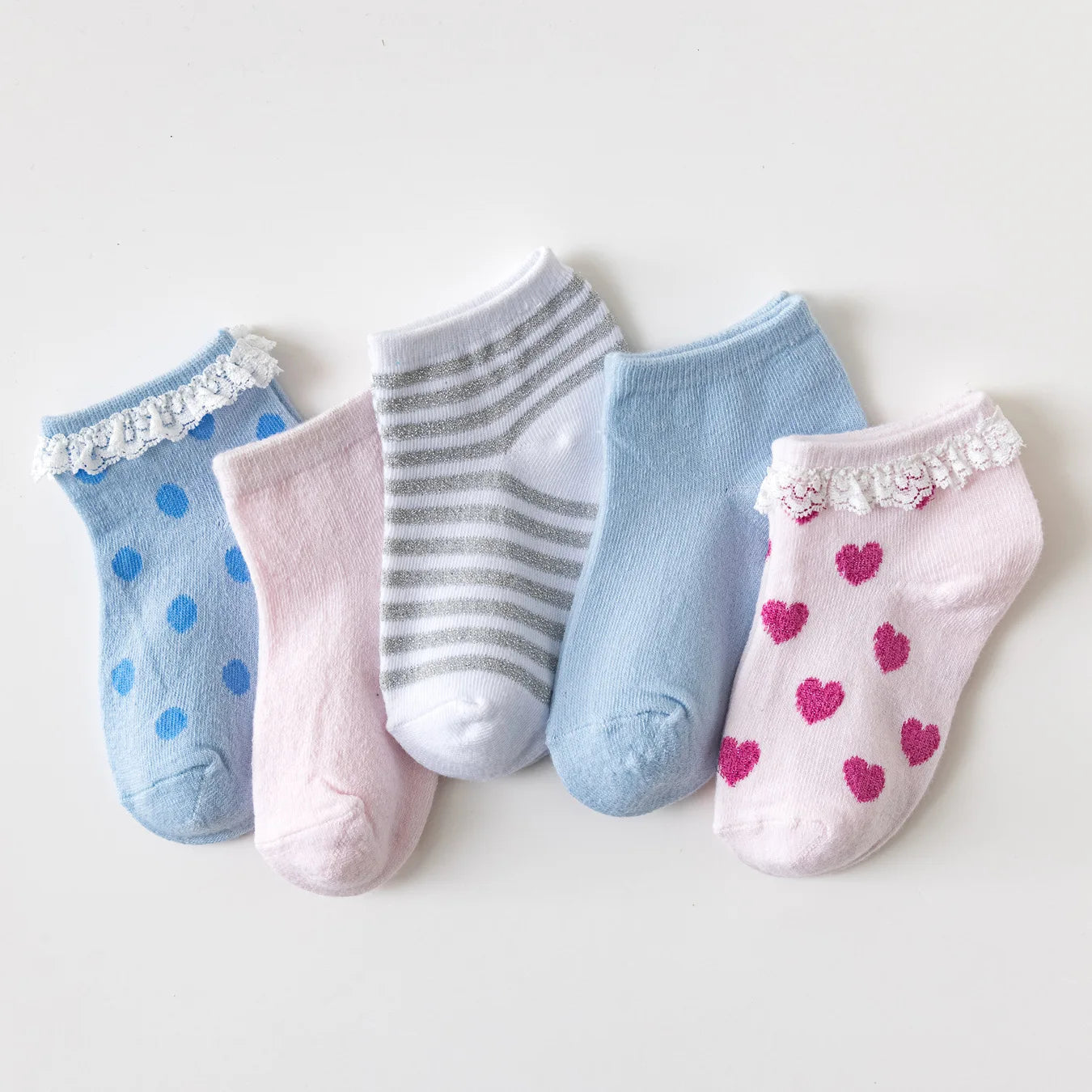 5 Pairs/lot 3-9 Years Children Socks Summer Breathable Thin Section Kids Short Socks Boys Girls Outside Sport Socks Boat Socks