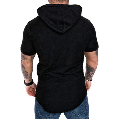 MRMT 2024 Brand New Mens Hoodies Sweatshirts Short Sleeve Men Hoodies Sweatshirt Casual Solid Color Man hoody For Male Hooded