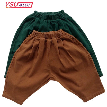 1-6Yrs Baby Boys Girls Pants Korean Style Spring Autumn Kids Radish Pants Casual Pant Cotton Elastic Waist Children's Trousers