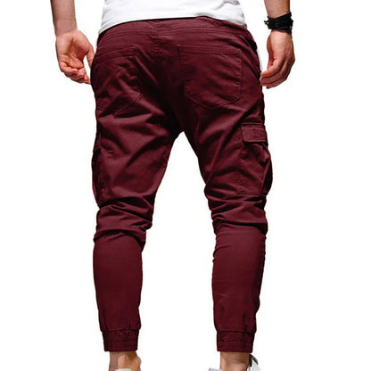 Men's Pants Multi-Pockets Joggers Men Sweatpants 2021 New Casual Solid Cargo Pants Men Oversize Streetwear Pants Men Trousers