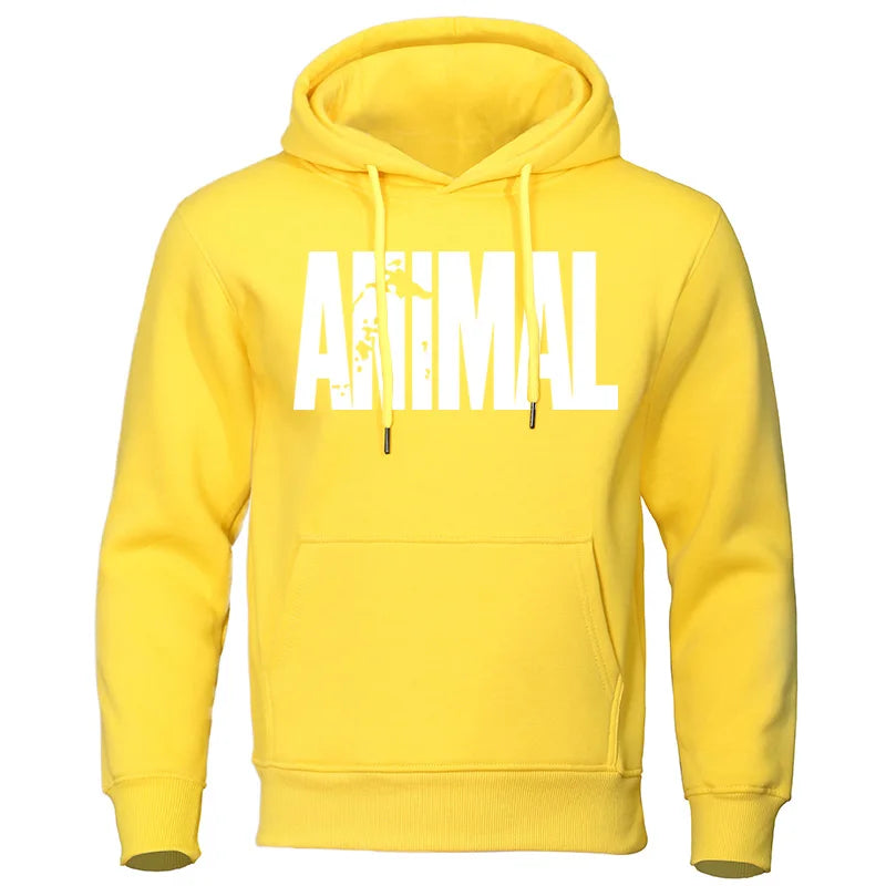 Men's Hoodies ANIMAL Print Sportswear Sweatshirts 2023 Autumn Winter Cotton Top Fashion Quality Male Clothing Casual Pullover