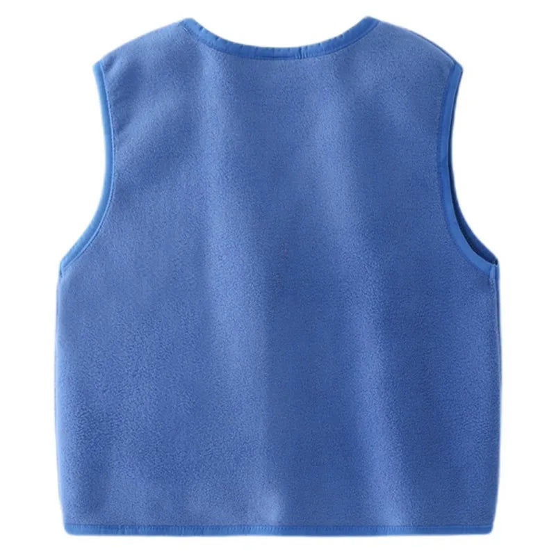 Baywell Autumn Winter Kids Boys And Girls Double-sided Polar Fleece Small Vest 1-5 Years