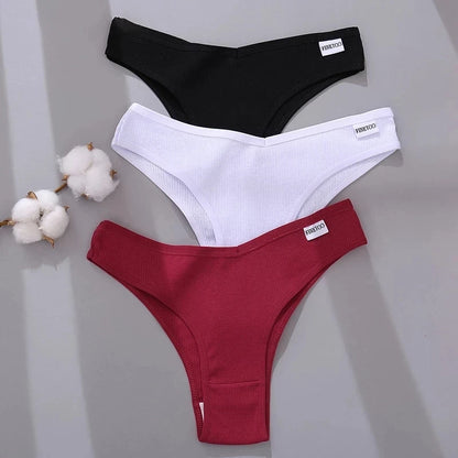 4PCS M-XL Women's Panties FINETOO Cotton Panties Sexy Female Underpants Low Waist Underwear Women Pantys Lingerie