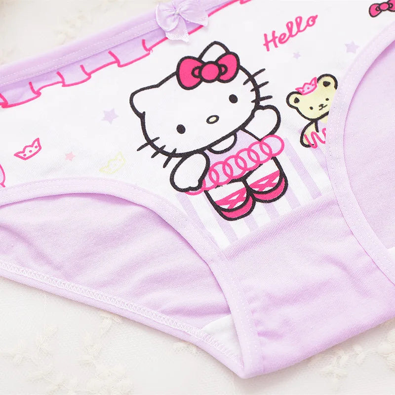 4pcs/lot Girls Underwear Briefs Shorts Briefs Print Panites Girl Kids Cotton Panties Girls Underwear