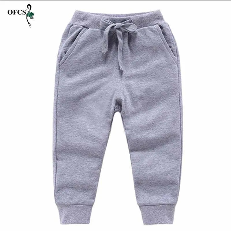 Spring Best Selling Boy's Pants Candy Color Girl's Sports Trousers Fall Sweatpants Autumn Teenage Children Active Clothing 2-12Y