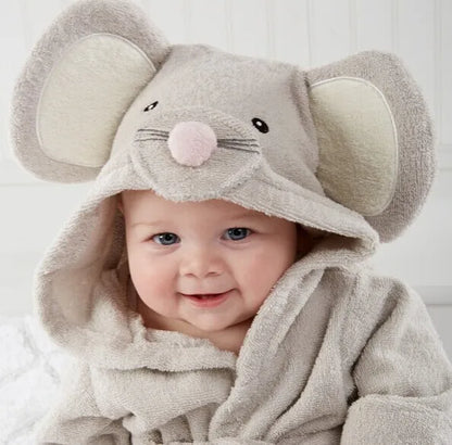 Children's  boy girl Animal Baby bathrobe  baby hooded bath towel kids bath  baby robe Baby cartoon towel