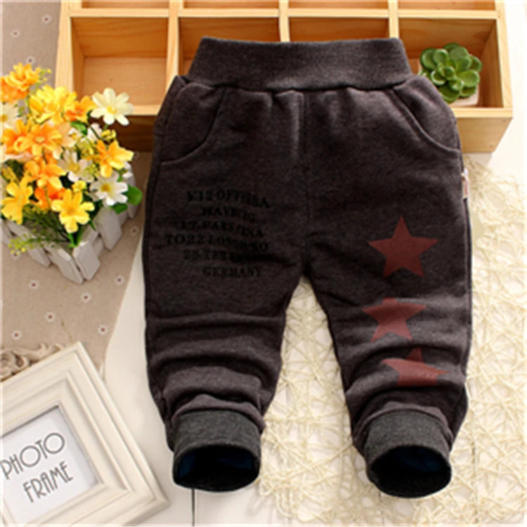 Children Pants 2023 New Spring&Autumn Baby Pants 1 Piece Cotton Five-pointed Star Pattern Kids Pants 0-3 years Baby Boys Pants